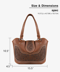 Montana West Tooling Studded Concealed Carry Handbag