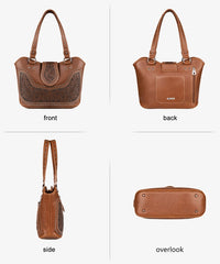 Montana West Tooling Studded Concealed Carry Handbag