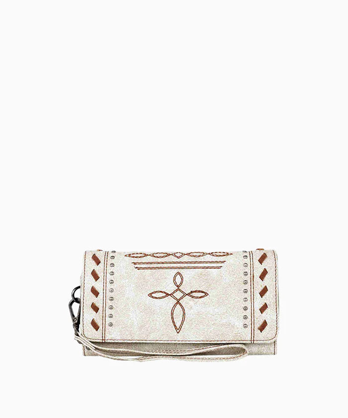 Montana West Whipstitch Studded Wallet