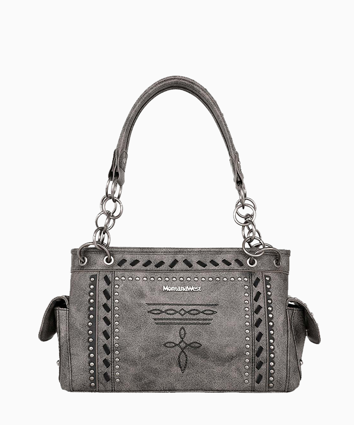 Montana West Whipstitch Studs Concealed Carry Satchel - Montana West World