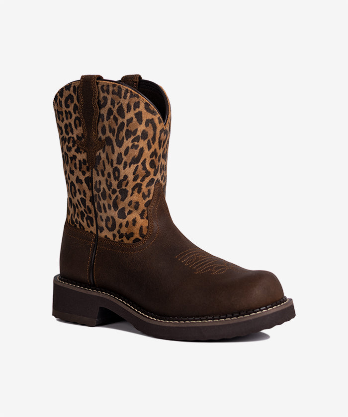 Wild Prairie Brown Leather & Leopard Suede Boots 