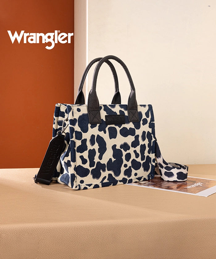 Wrangler All-over Leopard Print Tote Bag Black