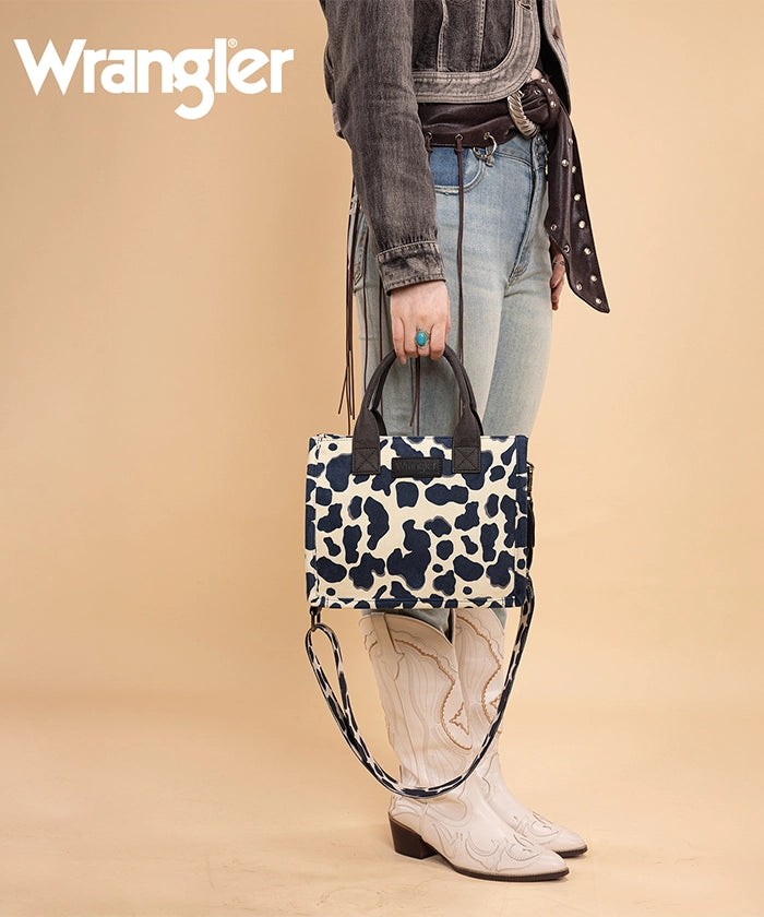 Wrangler All-over Leopard Print Tote Bag Black