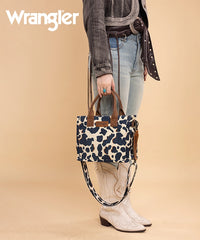Wrangler All-over Leopard Print Tote Bag Brown