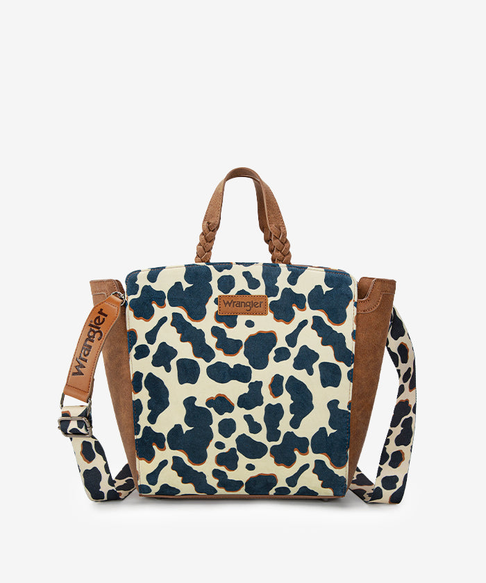 Wrangler All-over Leopard Print Wide Tote Bag Brown