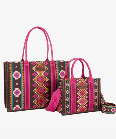 Wrangler Southwestern Print Tote Bag Set - Montana West World