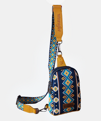 Wrangler Southwestern Allover Aztec Print Sling Bag - Montana West World