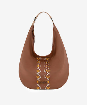 Wrangler Aztec Embroidered Wide Hobo Bag