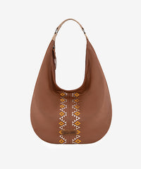 Wrangler Aztec Embroidered Wide Hobo Bag Light Brown