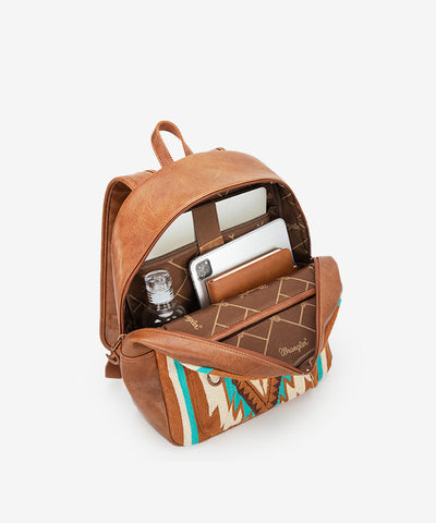 Wrangler Aztec Knitted Backpack Brown