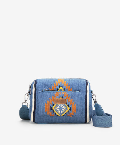 Wrangler Aztec Knitted Crossbody Purse Jean