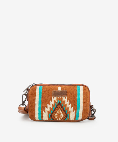 Wrangler Aztec Knitted Wristlet Brown