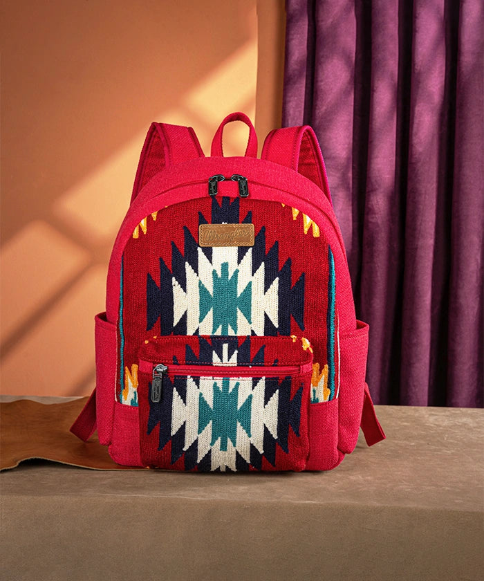 Wrangler_Aztec_Navajo_Print_Concealed_Carry_Backpack_Red