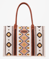 Wrangler Southwestern Aztec Print Canvas Wide Tote - Montana West World