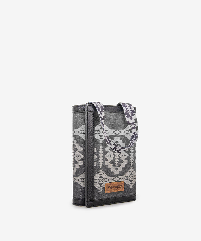 Wrangler Aztec Print Bi-fold Phone Case Black