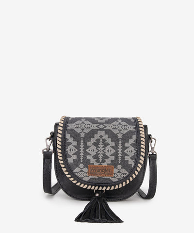 Wrangler Aztec Print Mini Crossbody Purse Black