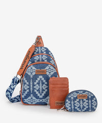 Wrangler Aztec Print Sling Bag Jean