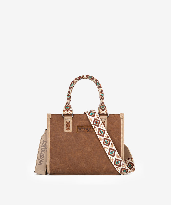 Wrangler Aztec Print Tote Bag Brown