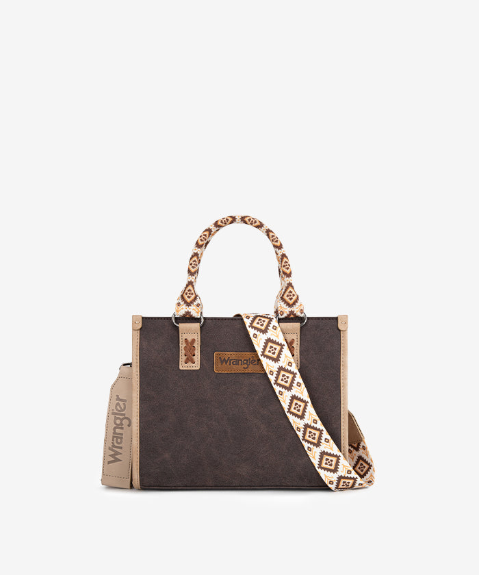 Wrangler Aztec Print Tote Bag Coffee