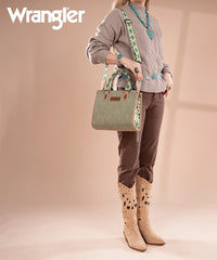 Wrangler Aztec Print Tote Bag Green