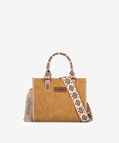 Wrangler Aztec Print Tote Bag Light Brown