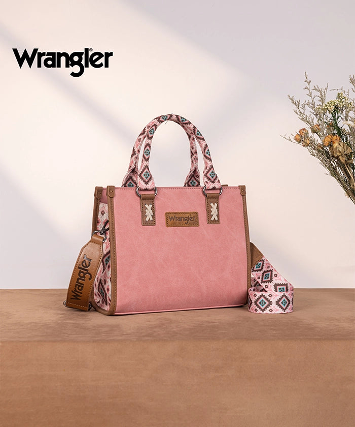 Wrangler Aztec Print Tote Bag Pink