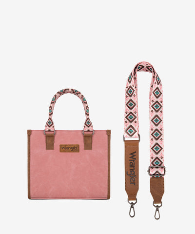 Wrangler Aztec Print Tote Bag Pink