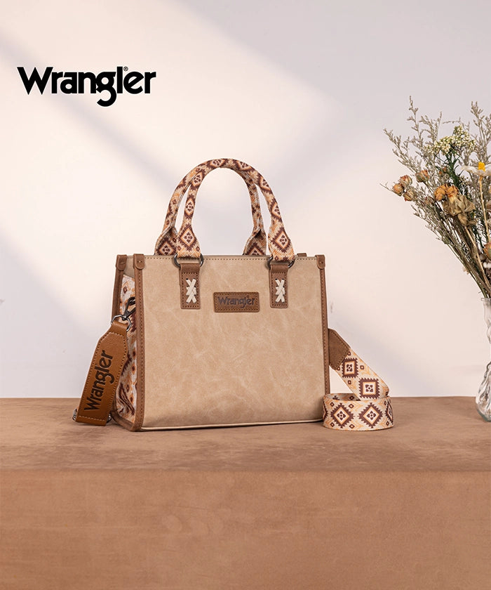 Wrangler Aztec Print Tote Bag Tan