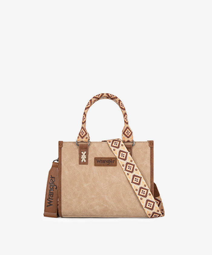 Wrangler Aztec Print Tote Bag Tan