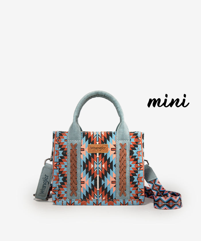 Wrangler_Aztec_Print_Whipstitch_Canvas_Mini_Tote_Bag Navy