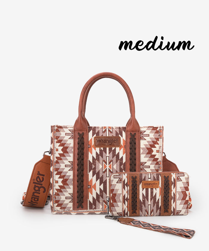 Wrangler_Aztec_Print_Whipstitch_Canvas_Tote_Bag_Set_Brown