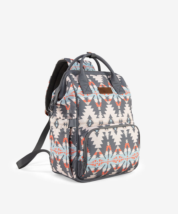 Wrangler Aztec Printed Callie Backpack Grey