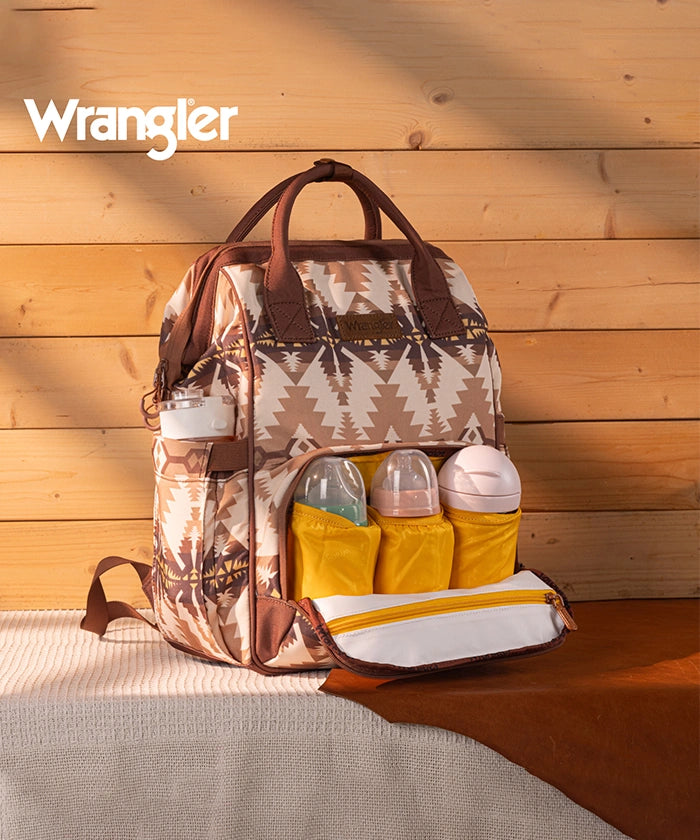 Wrangler Aztec Printed Callie Backpack Tan