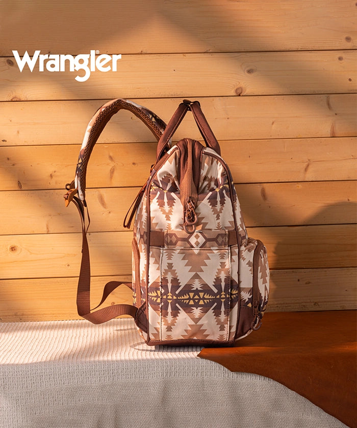 Wrangler Aztec Printed Callie Backpack Tan