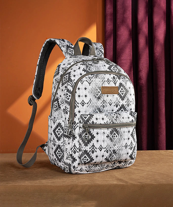 Wrangler Aztec Printed Laptop Backpack Black