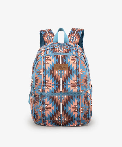 Wrangler Aztec Printed Laptop Backpack Navy