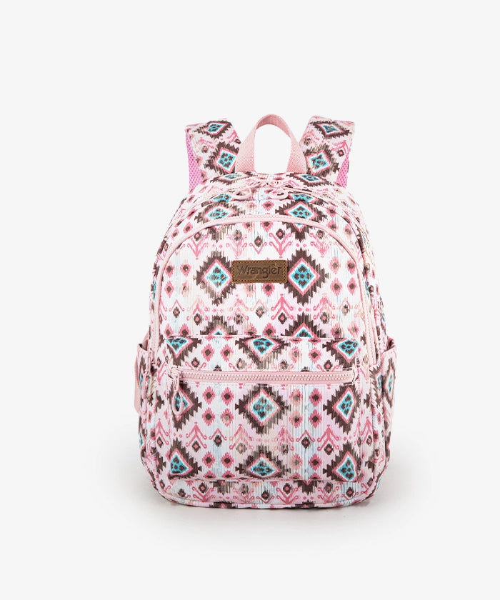 Wrangler Aztec Printed Laptop Backpack Pink