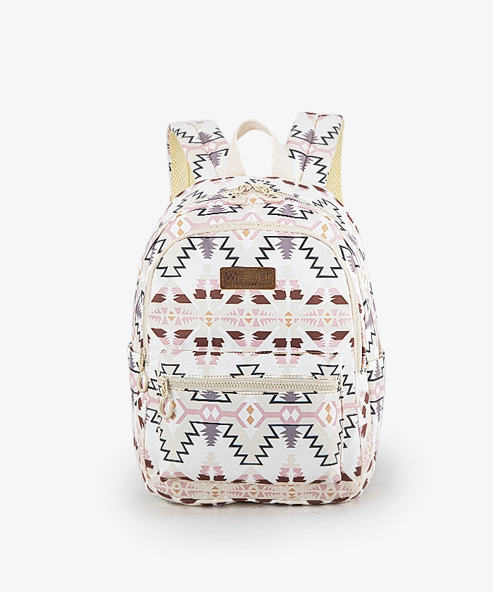 Wrangler Aztec Printed Laptop Backpack Tan