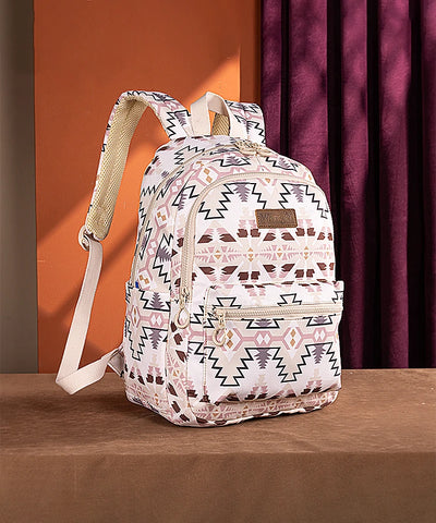 Wrangler Aztec Printed Laptop Backpack Tan