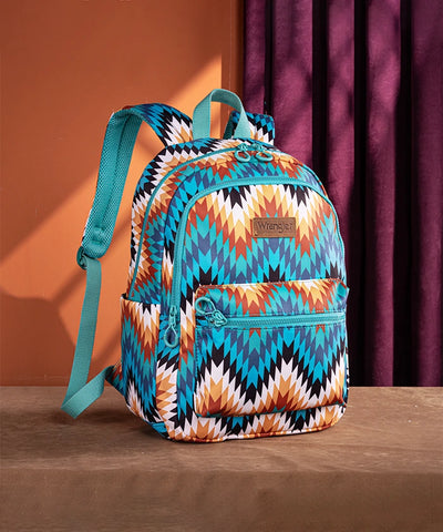 Wrangler Aztec Printed Laptop Backpack Turquoise1