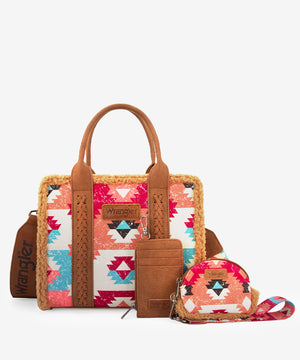 Wrangler Aztec Sherpa Trim Crossbody Purse Collection