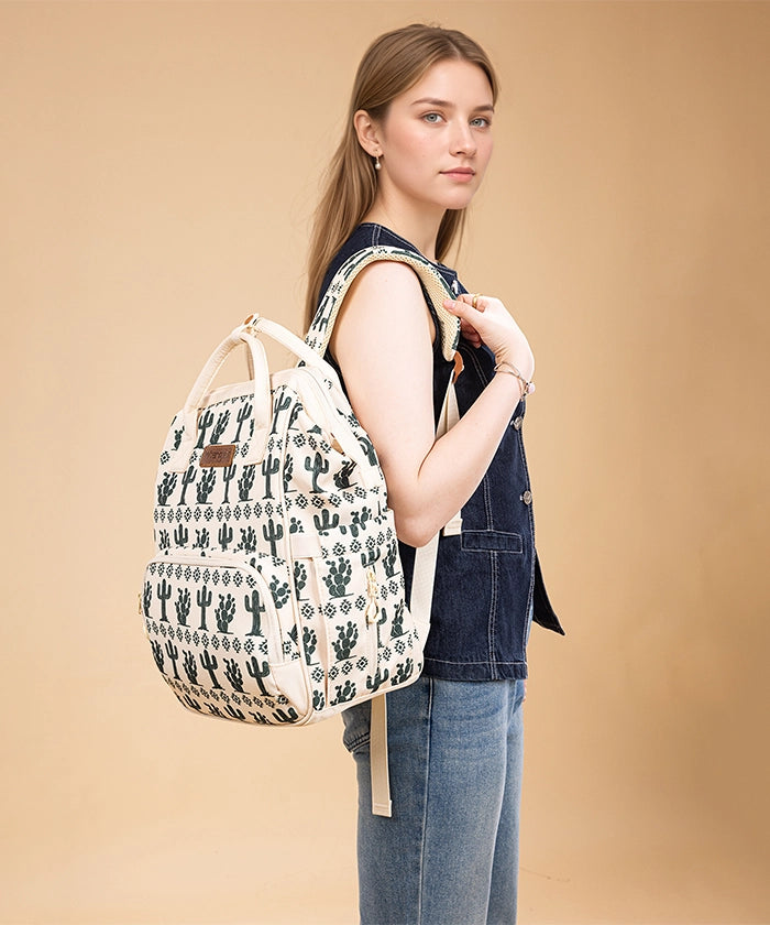Wrangler Aztec Southwestern Print Diaper Bag Beige
