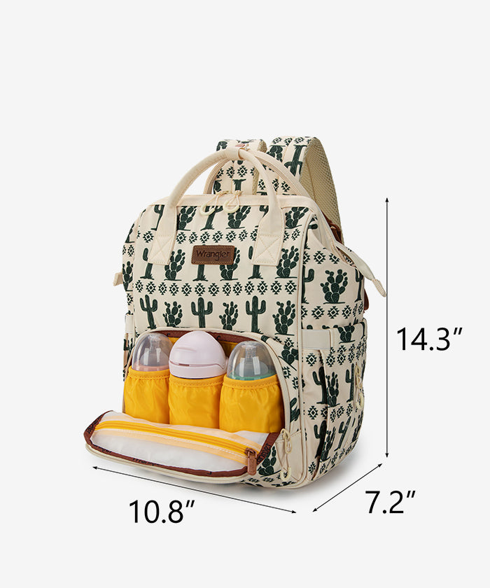 Wrangler Aztec Southwestern Print Diaper Bag Beige