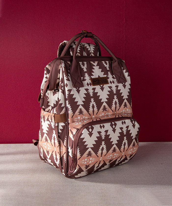 Wrangler Aztec Southwestern Print Diaper Bag - Montana West COFFEE Wrangler Aztec Southwestern Print Diaper Bag - Montana West COFFEE
