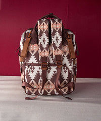 Wrangler Aztec Southwestern Print Diaper Bag Brown