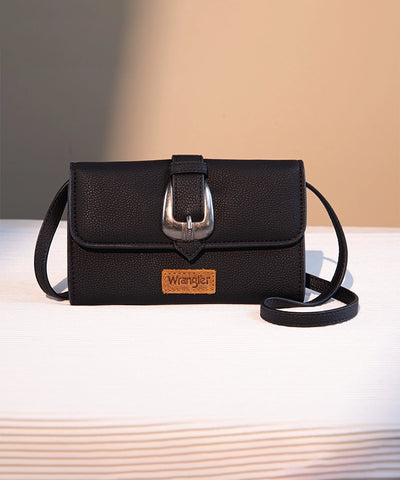 Wrangler Buckle Mini Crossbody Bag Black