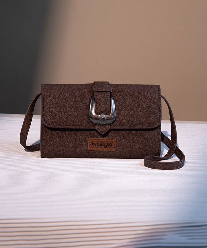 Wrangler Buckle Mini Crossbody Bag Coffee