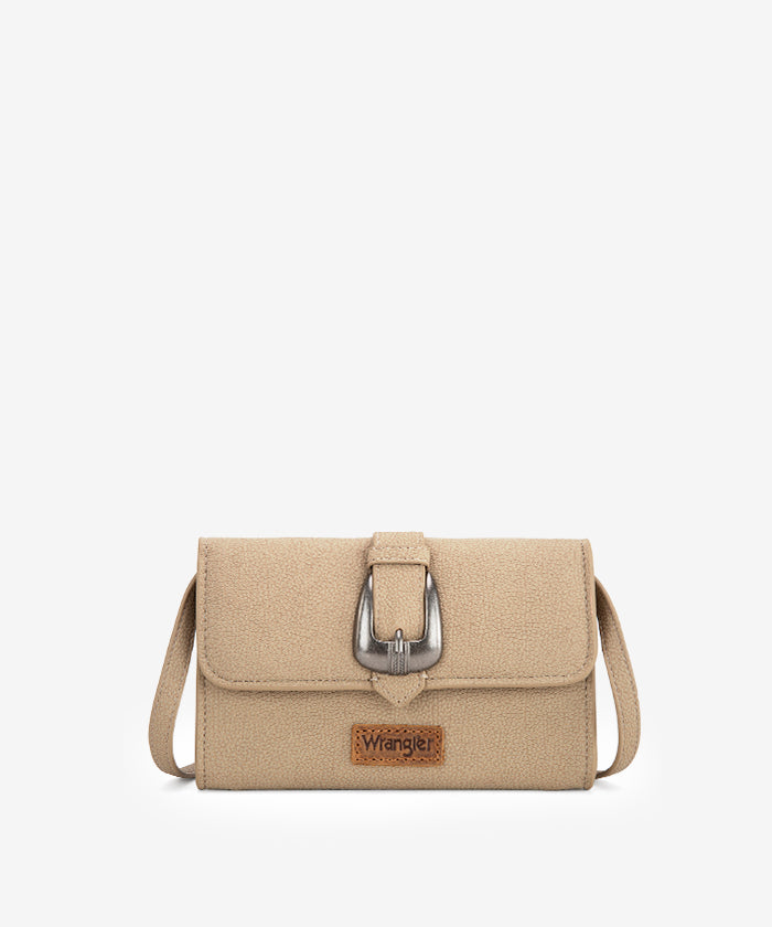 Wrangler Buckle Mini Crossbody Bag Tan