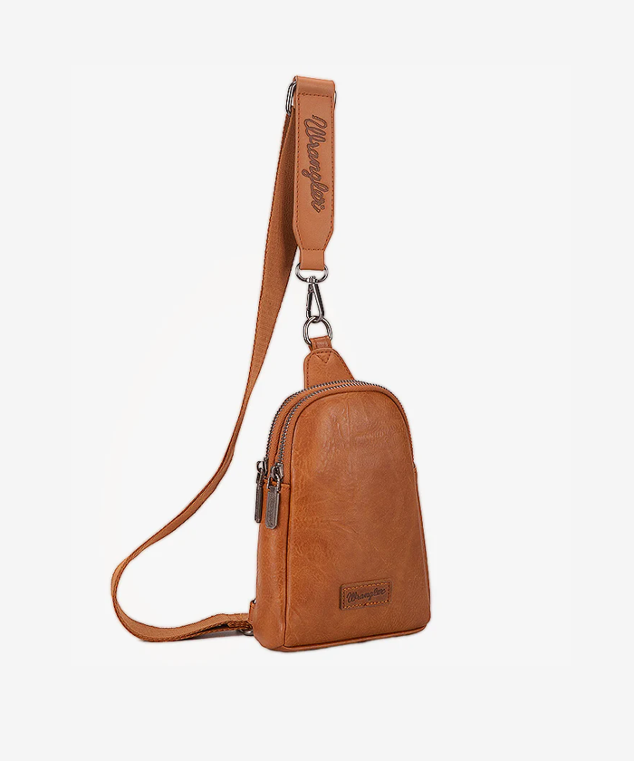 Leather small sling bag clearance