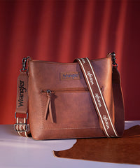 Wrangler_Casual_Plain_Zipper_Crossbody_Bag_Brown